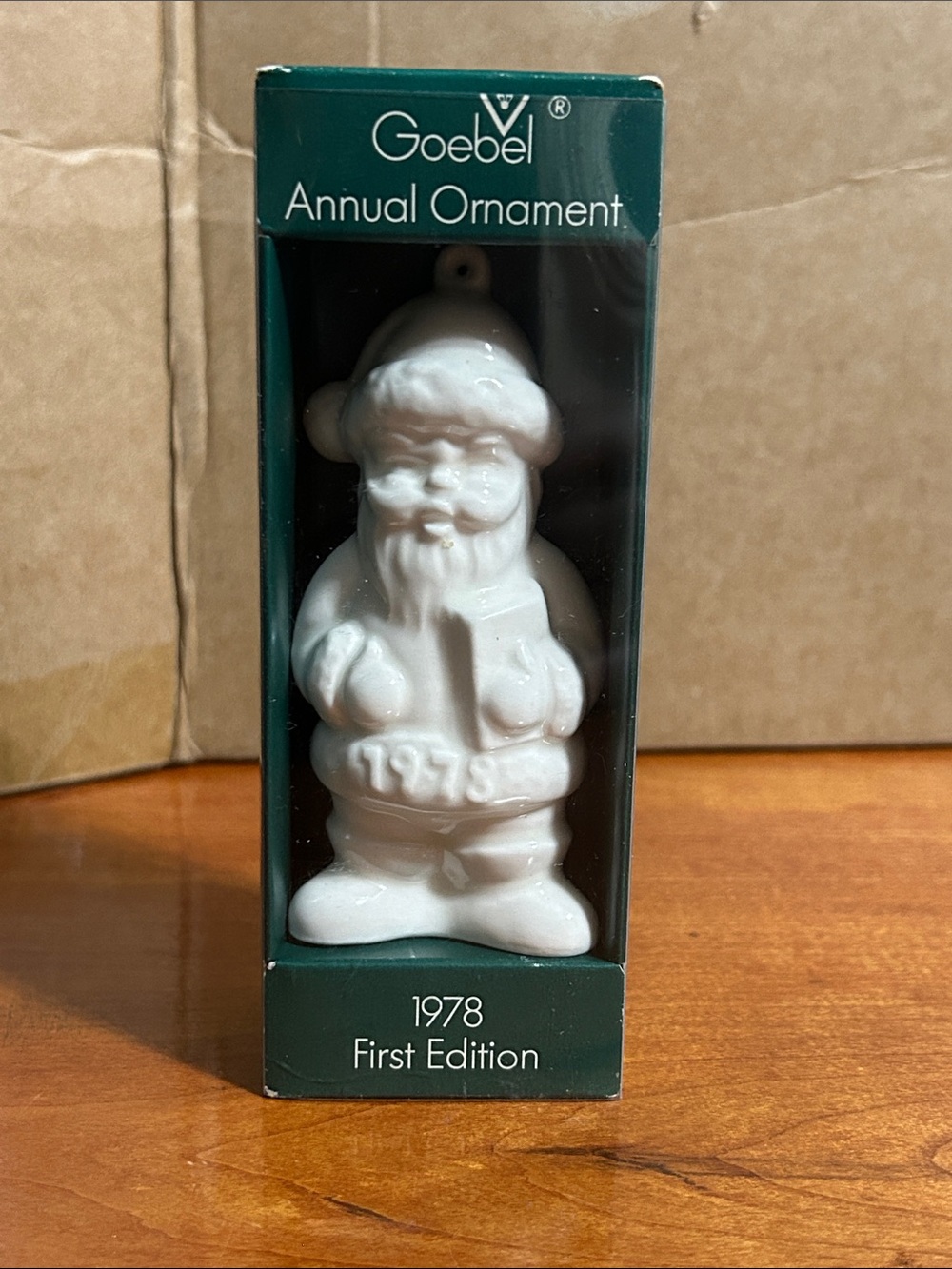 Vintage 1978 Goebel first edition annual Santa ornament